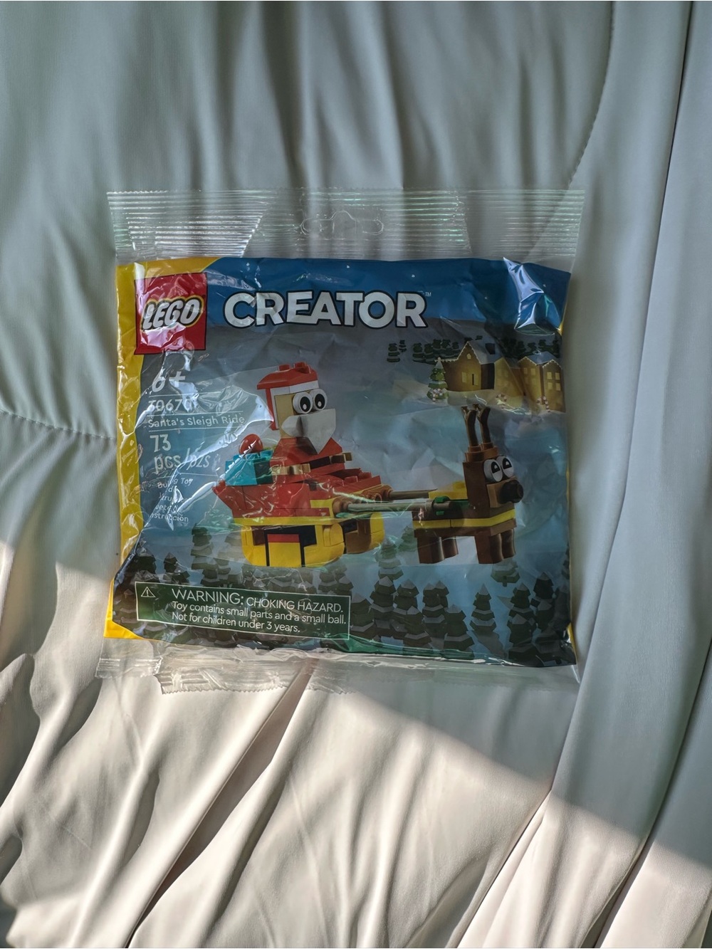 Lego Creator Red, Brown, Yellow Santa Sleigh with Reindeer
